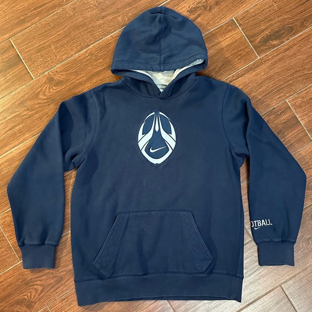 Nike Sportswear Navy Blue Pullover Long Sleeve Football Hoodie Youth Size XL